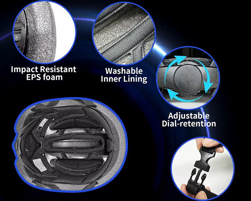 STAK HAT L.E.D HELMET WHITE