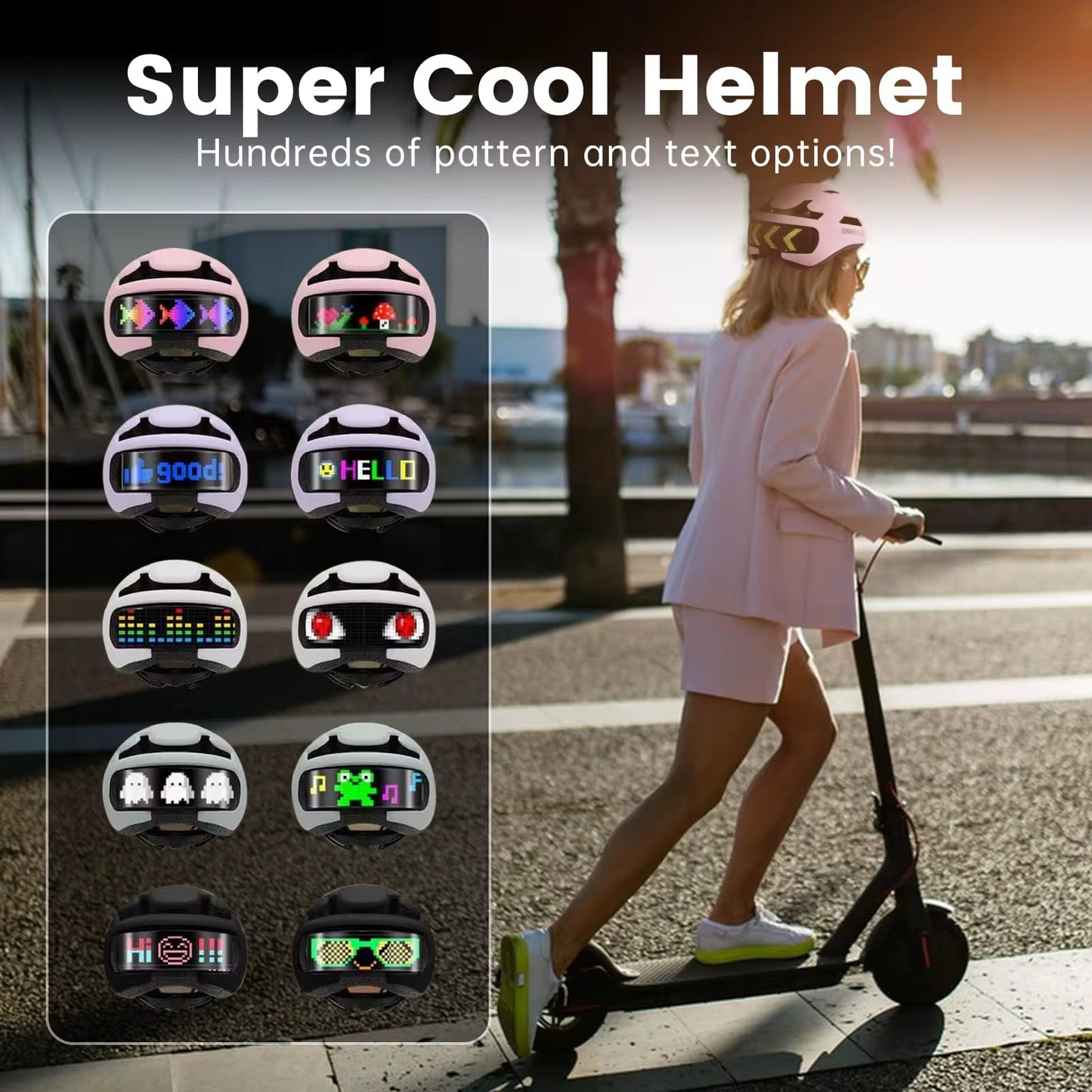 STAK HAT L.E.D HELMET WHITE