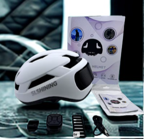 STAK HAT L.E.D HELMET WHITE